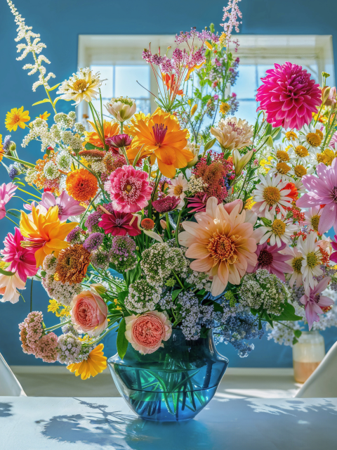 vrolijk boeket | kleurrijk boeket | het effect van bloemen