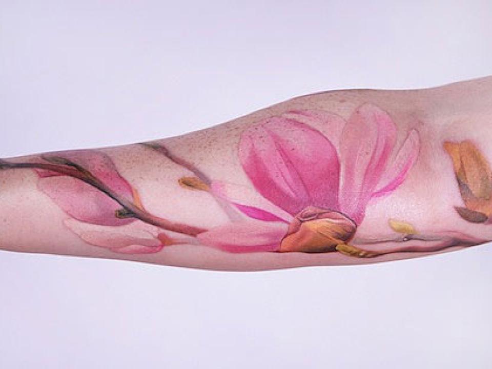 Bloemen tattoeage