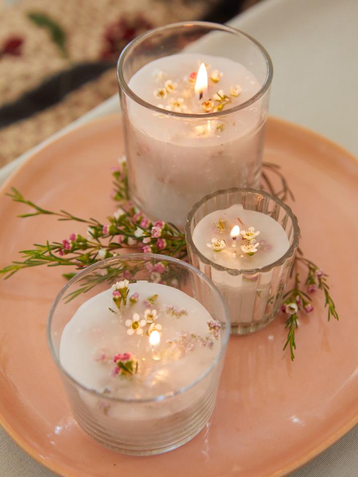 Geavanceerd viool domein DIY: kaarsen maken met waxflower | Mooi wat bloemen doen