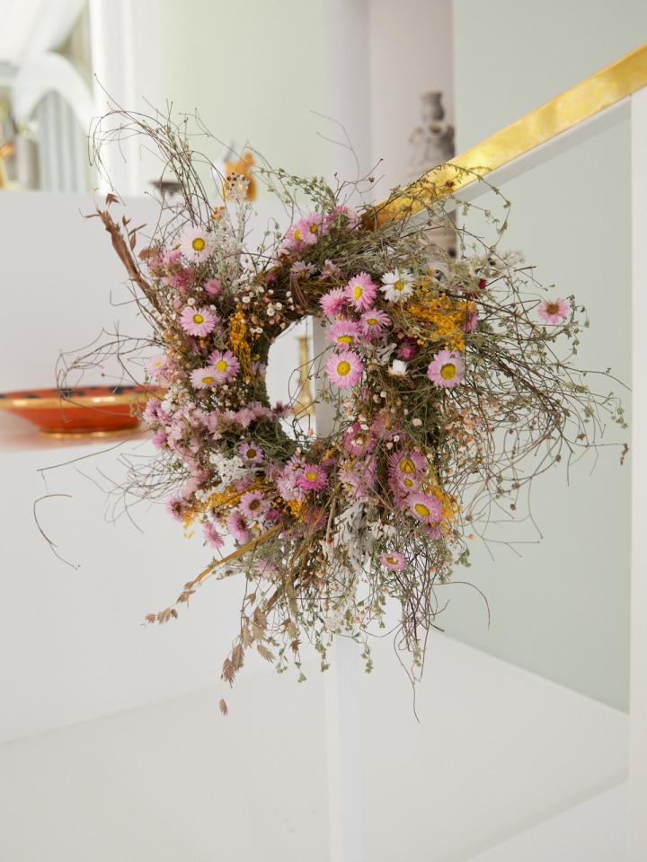 droogbloemen krans | diy paaskrans