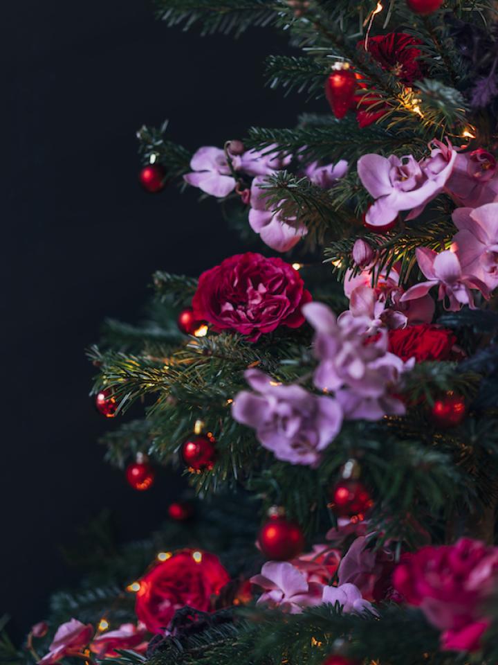 DIY: een bloemenzee in de kerstboom | Mooiwatbloemendoen.nl
