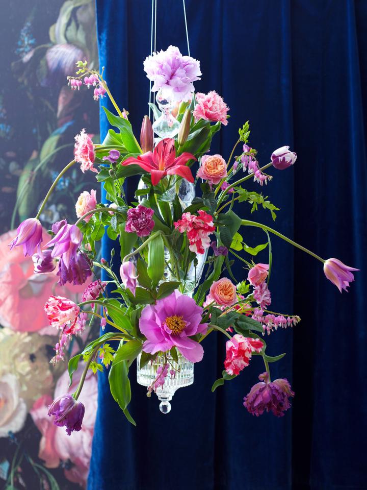 DIY bloemenkroonluchter Mooiwatbloemendoen.nl